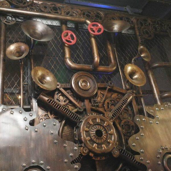 复古创意loft重金属铁艺工业风酒吧网咖餐厅墙壁挂件齿轮装饰摆件