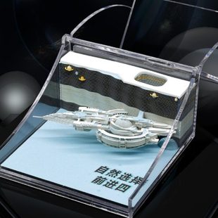 科幻三体周边3d立体便签纸自然选择号星环城纸雕文创摆件建筑模型