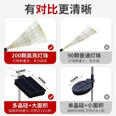 烟新款太阳能VTO蒲公英花灯户氛外防地水家用庭院花园围装饰插草