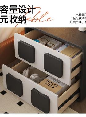 实木BC107床头柜卧边室家用简床纳柜现代创意自由组合柜客厅储易