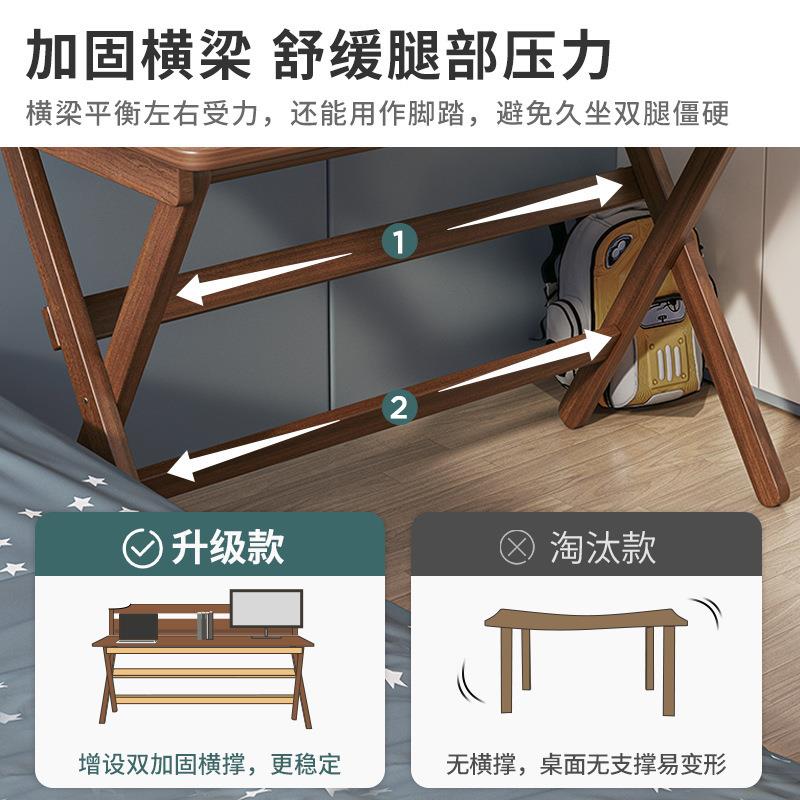 电脑桌台式实木学折叠家用卧室边床桌学生习写字桌书简易出A701租