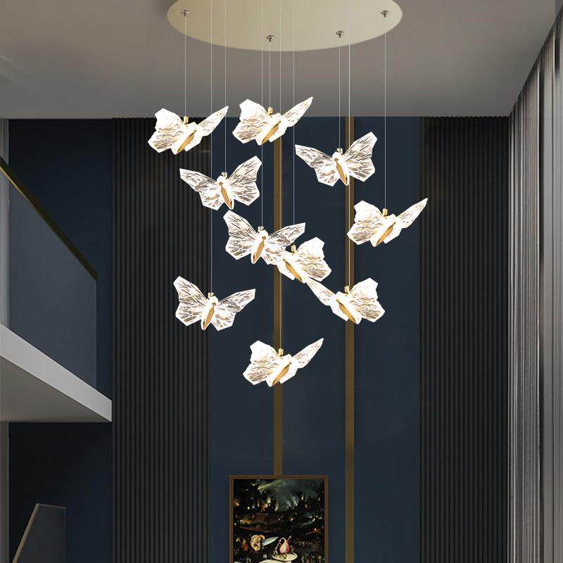 复式大吊灯堂现代轻奢别墅662创客厅灯酒店意大售楼部楼loft楼梯