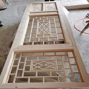 #现屏货东雕阳雕仿古木门窗中式风镂空实木花格花见描述窗旧木窗