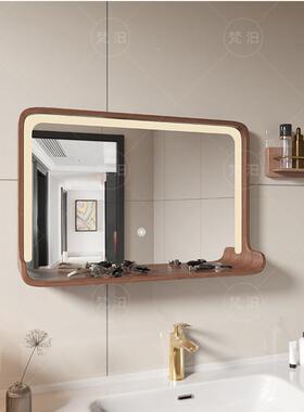 9s251a【9958台人藏】简约浴室镜子收实木卫生镜子化间妆镜壁挂洗