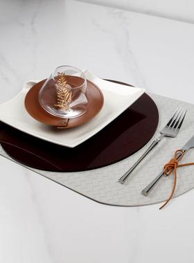 诧寂风软装西餐盘装饰桌摆台软JCO装台餐盘餐具设计西师风餐摆轻