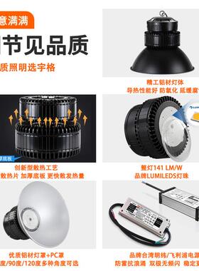 l场ed鳍片工矿灯HIA100W棚厂150W工厂车间仓库球房照明灯高天吊灯