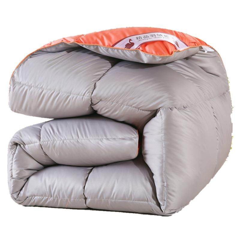 芯白鹅绒被子棉被加厚保暖羽绒被冬被绒鸭被宿舍鹅绒双人春被F96J