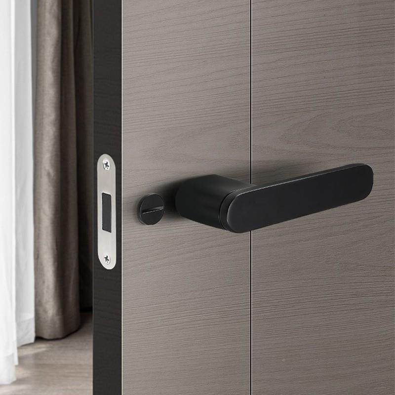 黑极简门锁锁室内卧BT1010黑室房门家色用门把手现代磁吸静音生锁,基础建材,机械门锁,淘宝优惠券,粉丝福利购,淘宝优惠卷