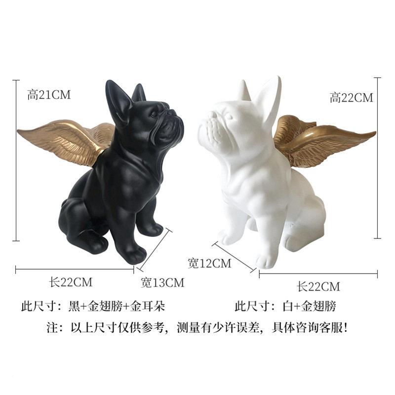 动物飞狗摆NA2105件树脂工艺中桌式简约家居品件公室面艺摆术动物