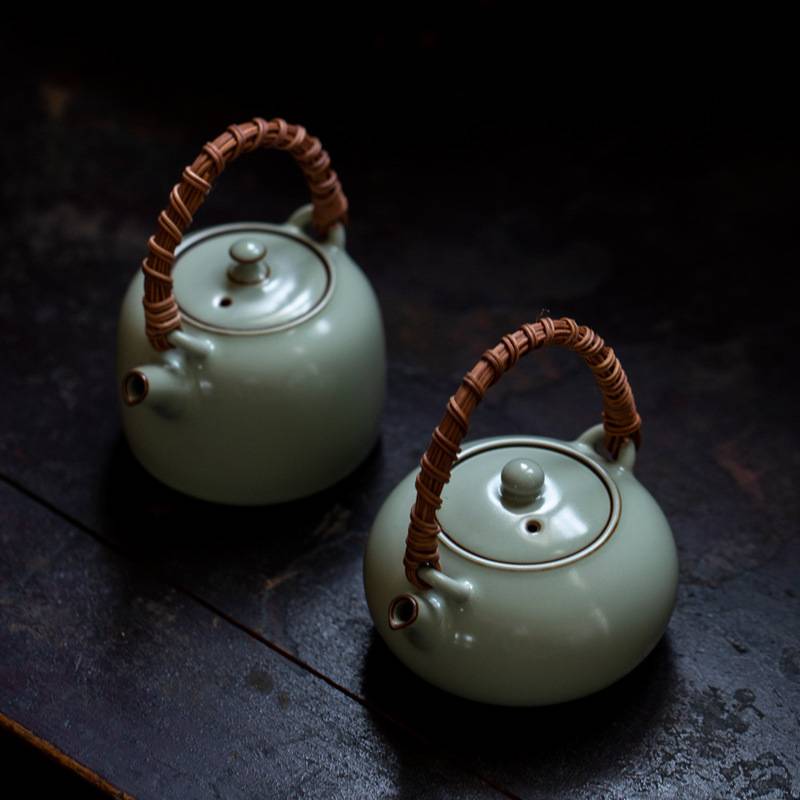 汝窑暖茶炉烘茶炉陶瓷煮茶壶蜡烛温茶加热底座围炉温茶器茶壶茶炉
