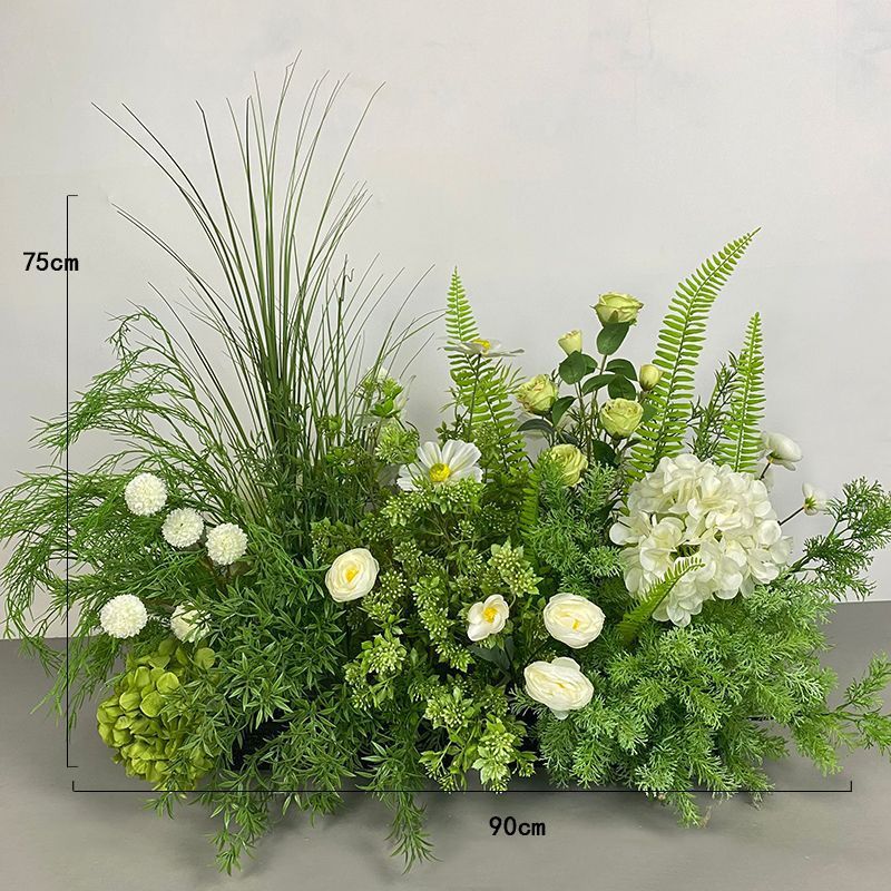 造景花艺森系场景路引仿真花绿植道具装饰婚礼布置假花婚庆地花排