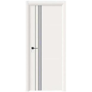 木门房门卧室门室内碳晶碳纤免漆复合白703简约色实