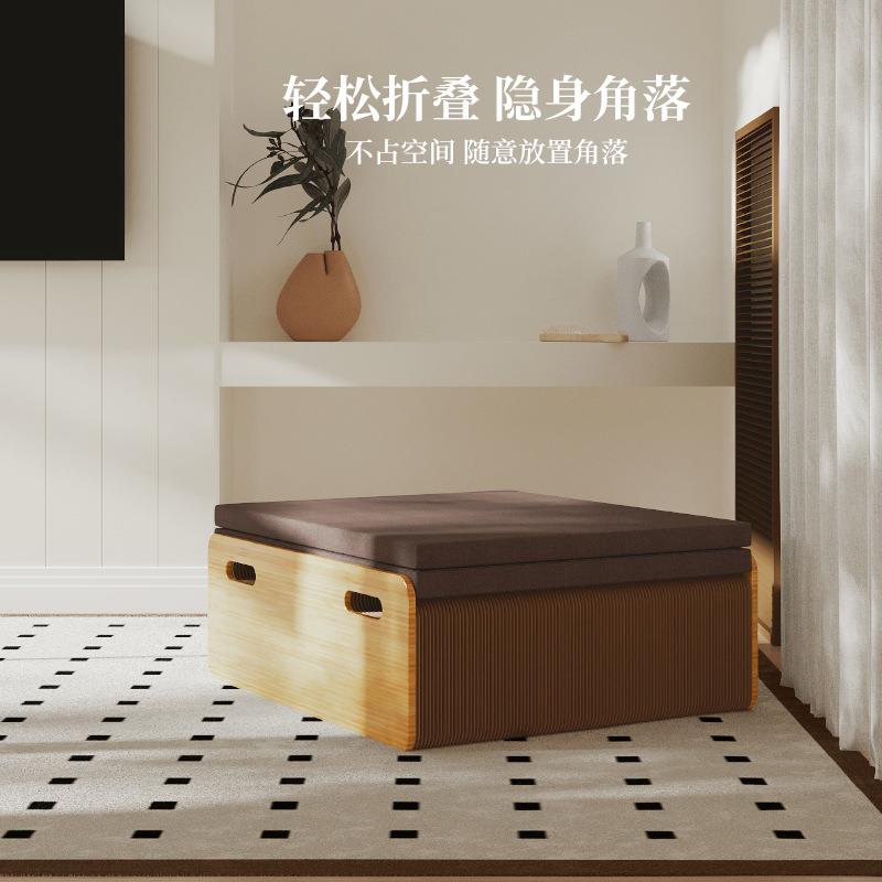 可移动风隐形床沙折叠纸床多功能发床两用公家用小折叠床户型隐琴