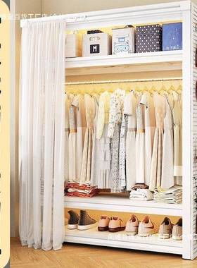 货舍衣架衣EUG架纳落地式挂衣架卧室宿收储物架子租房柜简易组装