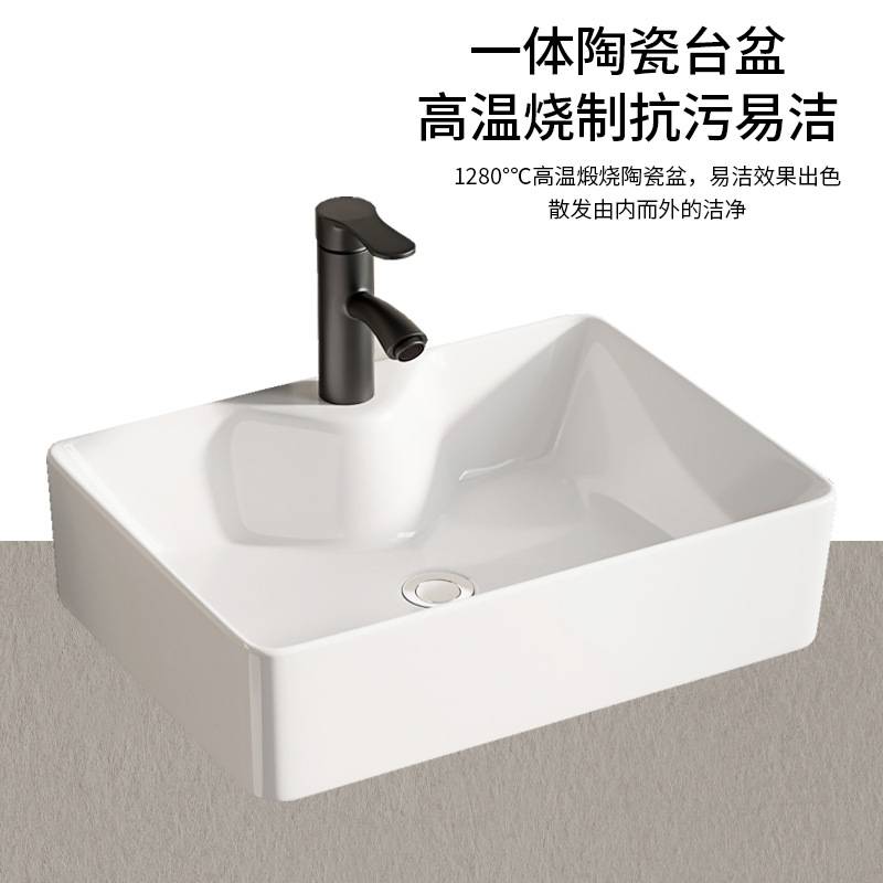 小户型挂墙式洗漱池太空铝卫生间迷你陶瓷超窄洗手台洗脸盆柜跨境