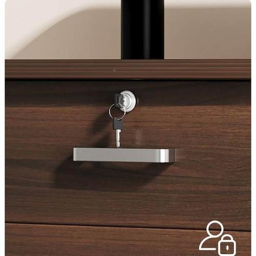 桌下件柜办公文149室办公柜木质储物边柜带锁柜柜打子印机抽屉柜