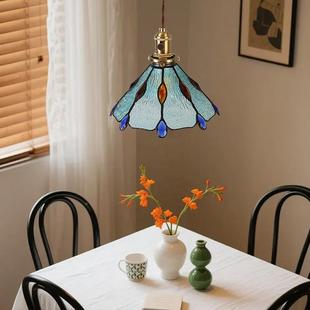 关法式复古餐卧731厅吧吊灯个性创意彩色玻璃家用室床头玄台轻奢