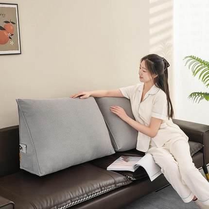 三靠角沙发床枕头靠垫抱枕大靠号背长方H18形靠背垫大榻榻米床上