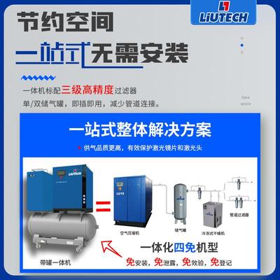 柳克一LU4-22体式螺杆空压2机带罐16Bar高压机工-业级42KW泰空气