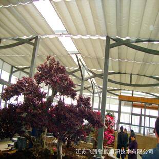 玻璃花房花电动遮阳天棚帘光隔热遮天蓬帘防晒FT-22网家支持安厂