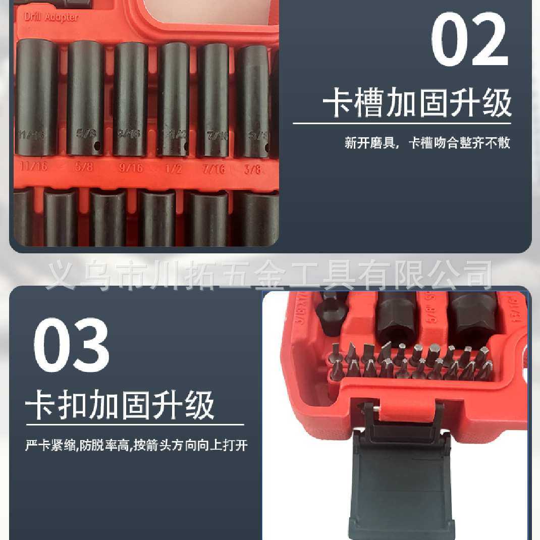 95件套72齿3/8公英制气动棘轮扳手套筒组套家用修车工具套装中