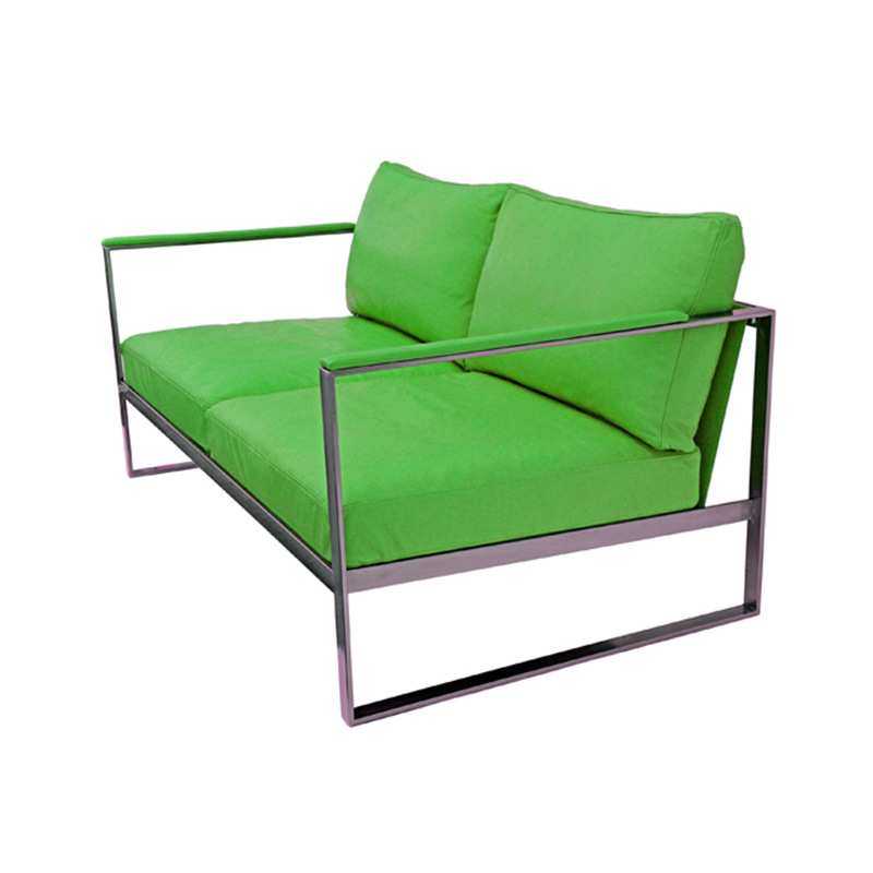 不锈钢框架简约现代布艺沙发北欧拆洗大小户型客厅双人皮艺沙发