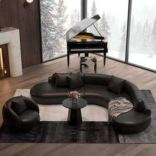 l型沙发弧形不规则转角沙发北欧意式极简沙发休闲美发店直角沙发