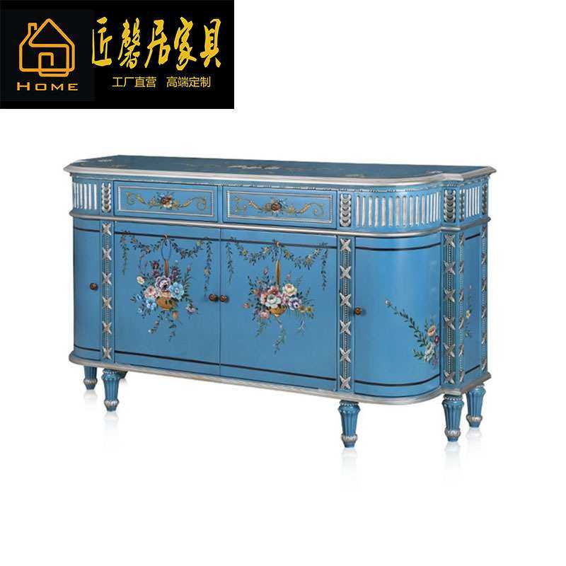 法式桃花心木雕花彩绘花卉门厅储物装饰柜欧式餐边柜家具玄关柜,电子元器件市场,其它元器件,淘宝优惠券,粉丝福利购,淘宝优惠卷