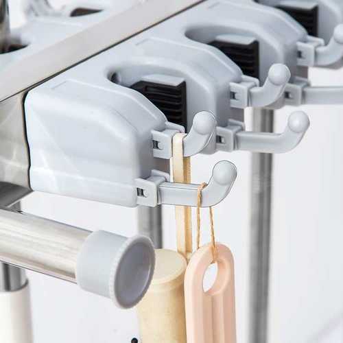 移动落地式拖把架不锈钢置物架户外扫把架扫把固定架拖把夹墩布架