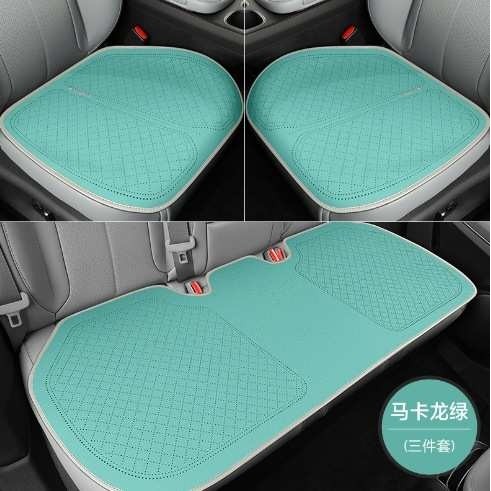 新款汽车坐垫四季通用三件套座椅后排座垫夏季透气座椅套凉垫跨境