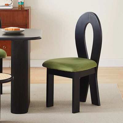 法式复古餐桌椅子实木餐椅家用凳子靠背椅北欧中古风钥匙扣人鱼椅