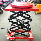 模具升降平台车 圆形升降舞台 移动式 圆型转盘手动平台车