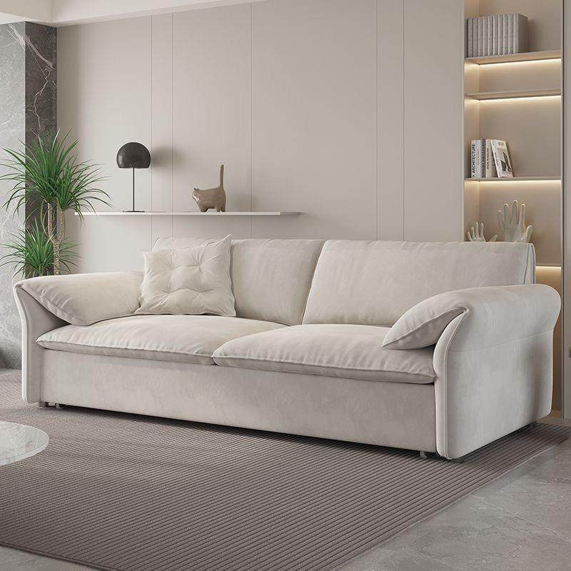 颐舍baxter大象耳朵沙发床多功能两用一体小户型磨砂布奶油风折叠