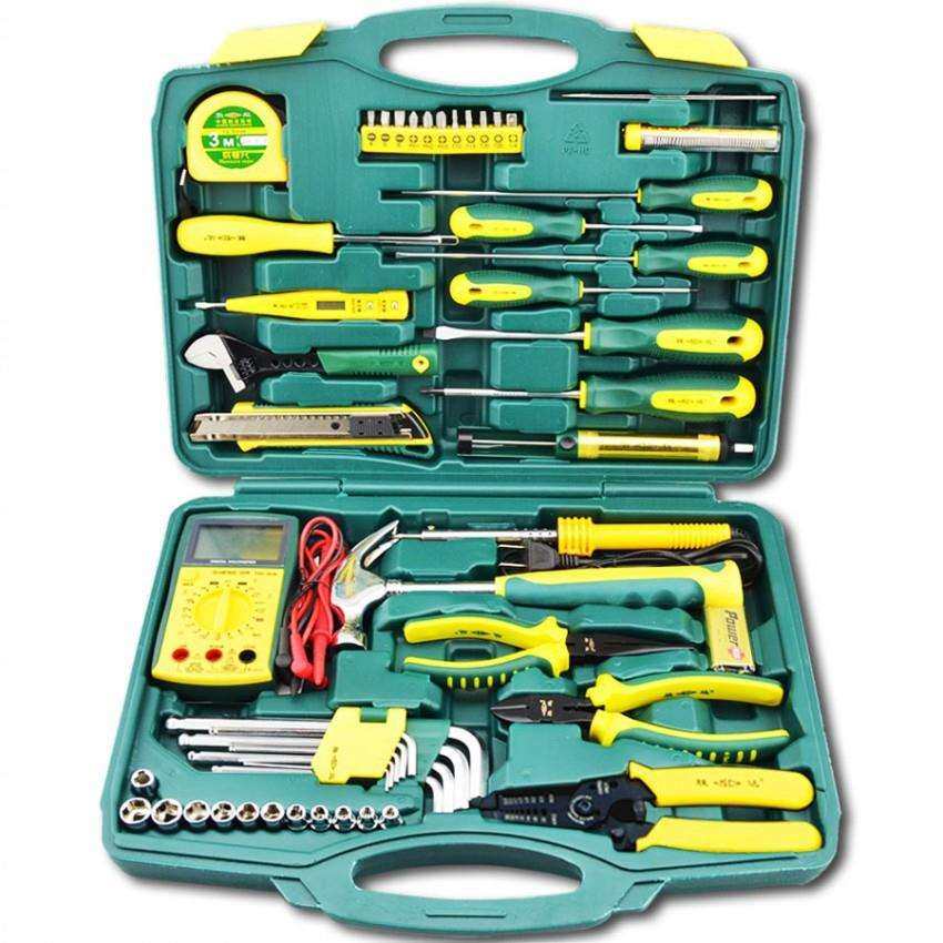 胜达58件套电讯组套高档家用53件万用表组合电工维修组合五金