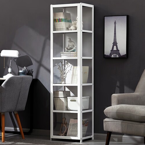 简易书架落地客厅置物架家用收纳储物柜多层柜子T小型现代简约书