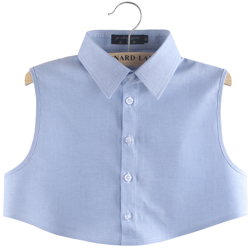 假领子男百搭衬衫假领男士蓝色衬衣领秋冬季工作制服装饰毛衣