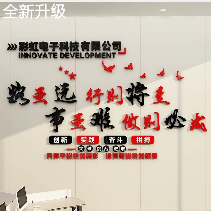 新款文化布置墙面氛围装办公室饰公司激励志贴纸工厂车间宣传标语