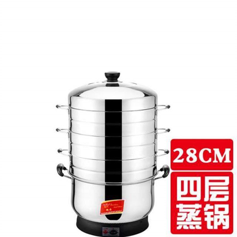 多功能电蒸锅家用蒸锅大容量热菜蒸汽电米饭自动断电三层蒸笼多层