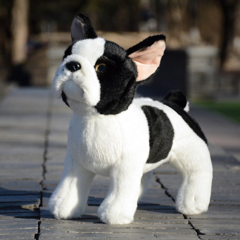 仿真法国斗牛犬毛绒玩具可爱站姿狗狗F公仔皱皮狗玩偶布娃娃生日