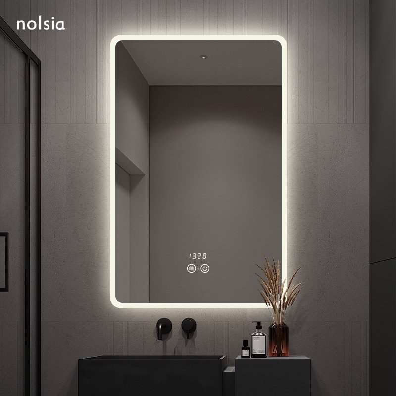 酒店长方形浴室镜子男士智能卫生间挂镜洗澡间洗脸防雾镜新款