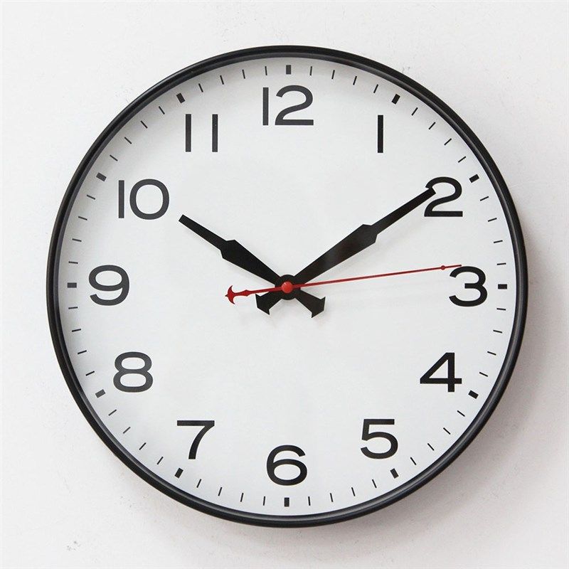 清晰大数字圆形挂k钟简约现代跳秒催眠哒哒声客厅卧室时钟百搭钟