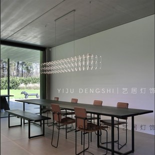 餐厅灯2024年新款高级感餐桌酒吧一字长条灯店铺商用前台吧台吊灯