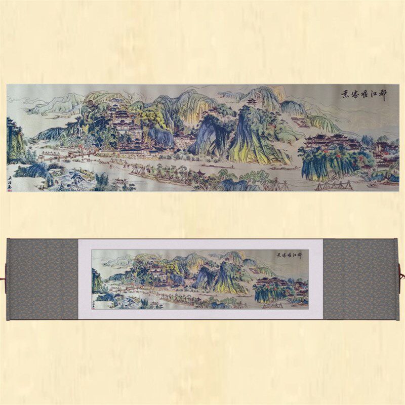 都江堰胜景蜀锦j四川特色文化手工艺品外事纪念礼物送老外热卖