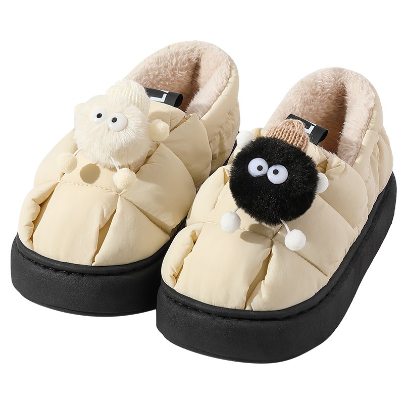 孕妇月子鞋女士秋冬季2024新款家居室内防滑防水产后包跟棉拖鞋女