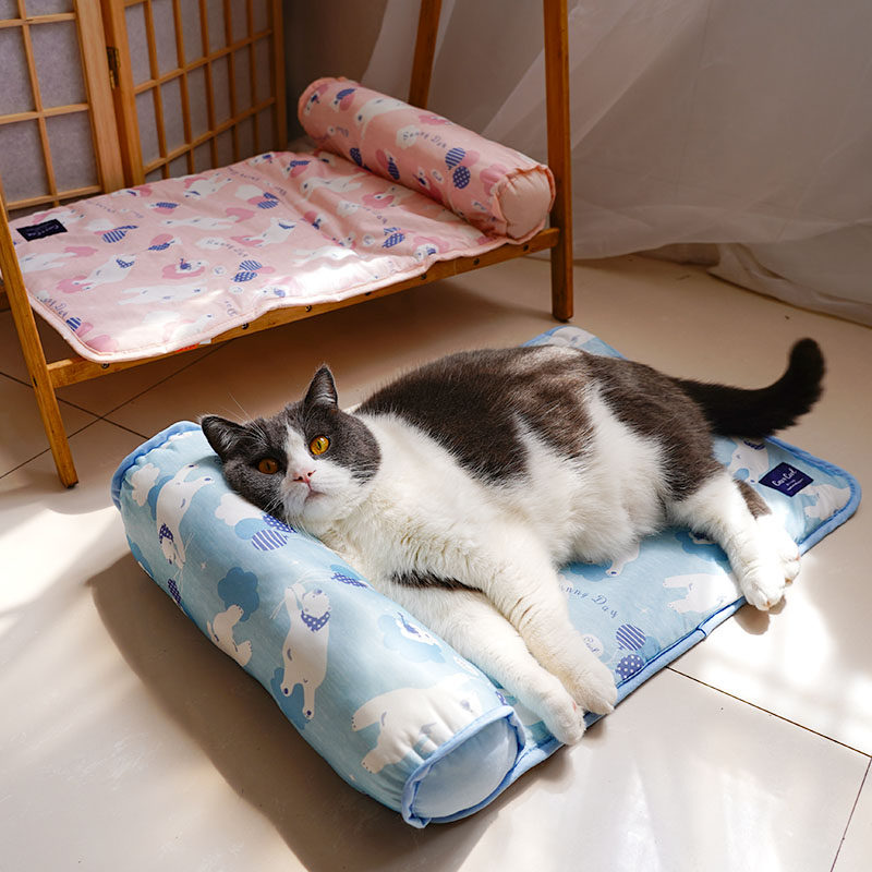 凉感猫e垫子猫咪睡觉用不粘毛铺地上夏天柔软宠物冰垫狗狗睡