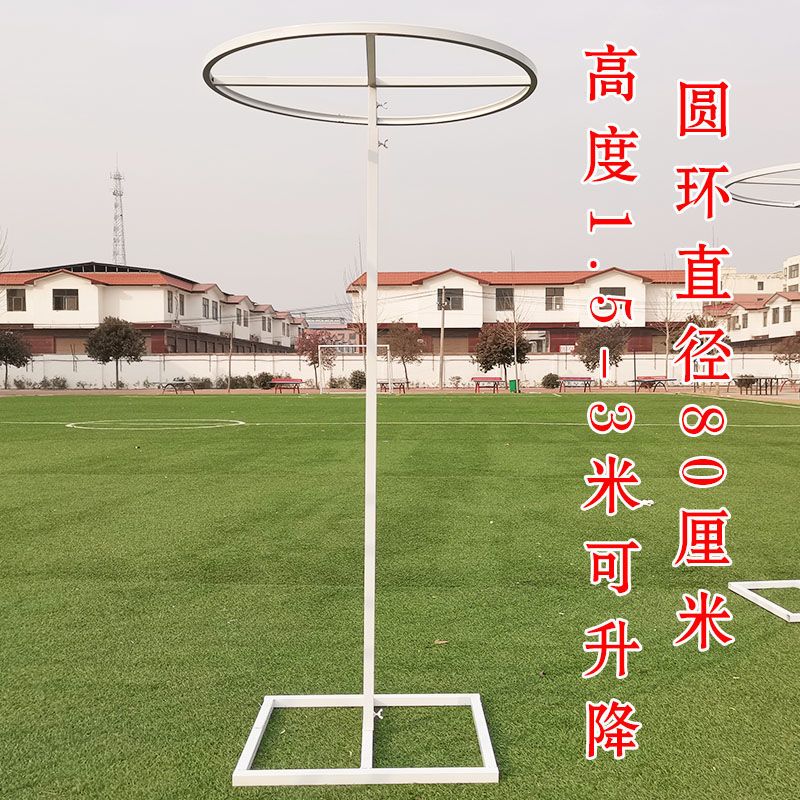 新款婚庆道具站立l圆环花环伸缩架子线帘吊顶婚礼布置吊顶圆环