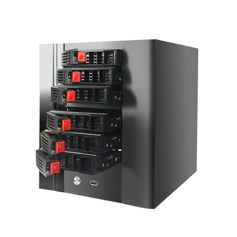 2/4/6/8盘位NAS机箱黑群晖热插拔家庭影院私有云存储itx小主机箱