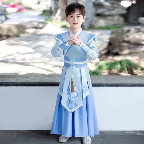 汉服男童2025新款秋季儿童古装国学服女童古风薄款裙子唐装演出服