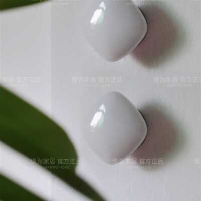 方糖壁灯奶白玉超薄可爱中古墨尔本款背景墙客厅餐厅卧室床头壁灯