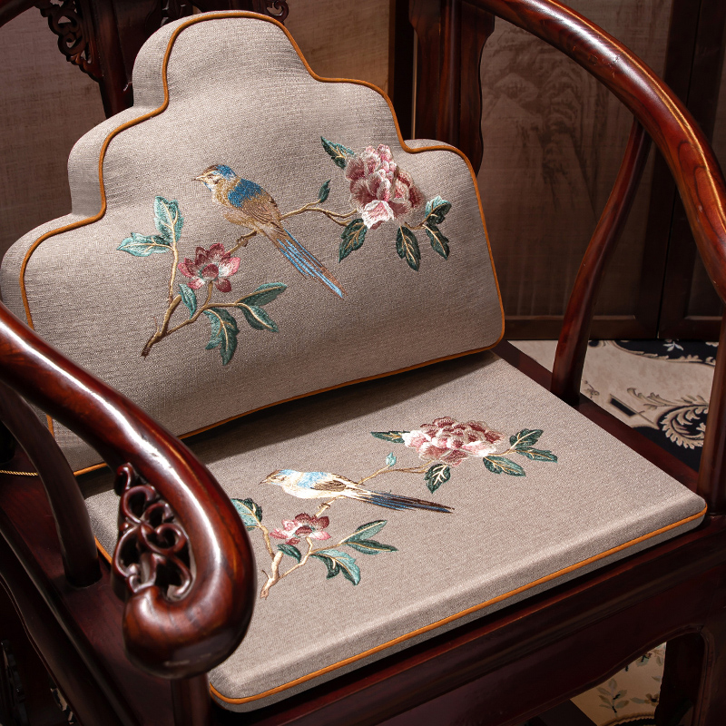新中式红木椅子坐垫茶椅餐椅太师椅圈椅桌椅垫中式红木沙发座垫子